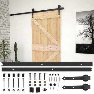 vidaXL Puerta Corredera 90 x 210 cm Madera de Pino Maciza