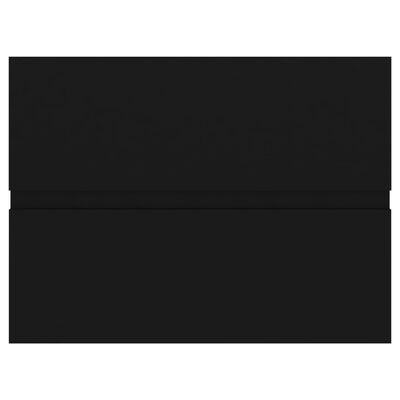 vidaXL Armario para lavabo aglomerado negro 60x38,5x45 cm
