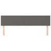 vidaXL Cabeceros cuero sint&eacute;tico gris 180x5x78/88 cm