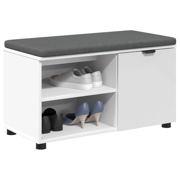 vidaXL Banco de entrada 80 x 38 x 46 cm Madera Ingenierizada y Tela