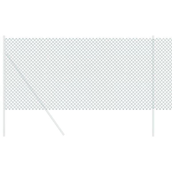 vidaXL Cerca de eslabones de cadena Verde 10 x 1,4 m Acero