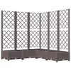 vidaXL Jardinera con enrejado PP marr&oacute;n 120x120x121,5 cm