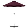 vidaXL Parasol de jardín Rojo burdeos 370 x 197 x 239 cm