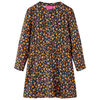 vidaXL Vestido infantil de manga larga azul marino 116