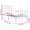 vidaXL Estructura de cama individual con cabecero madera maciza