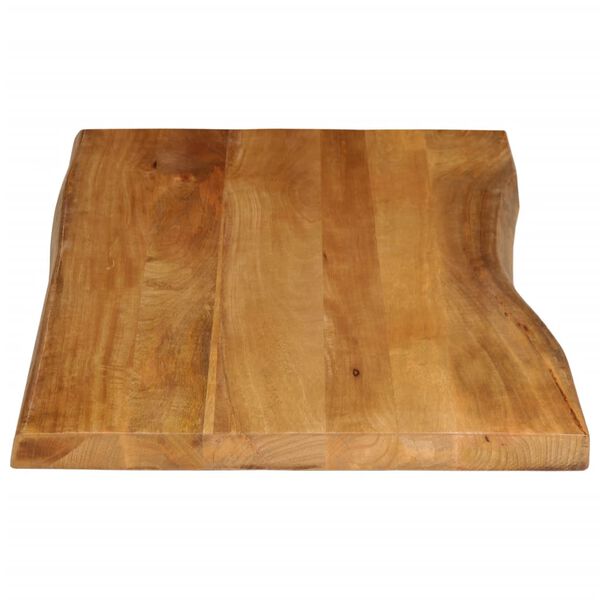 vidaXL Tablero de mesa borde natural madera maciza mango 110x60x3,8 cm