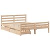 vidaXL Estructura de cama sin colch&oacute;n madera maciza de pino 135x190 cm