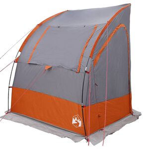 vidaXL Tienda para port&oacute;n trasero personas Gris y naranja tafet&aacute;n