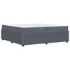 vidaXL Estructura de cama con colch&oacute;n Gris oscuro 200 x 200 cm tela