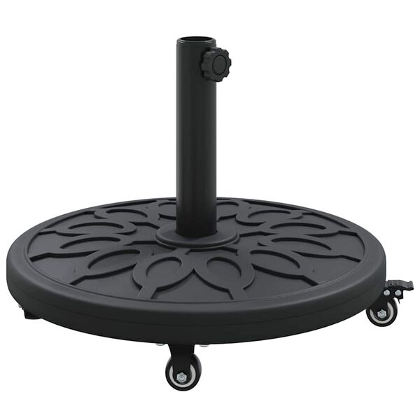 vidaXL Base para sombrilla Negro &Oslash;38-48 mm PE, concreto e hierro