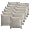 vidaXL Funda de almohada 12 uds. HOUTEN Gris Claro 45 x 45 cm
