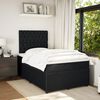 vidaXL Cama box spring con colch&oacute;n terciopelo negro 120x200 cm