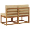 vidaXL 2 Pieza Sof&aacute; intermedio de exterior Madera de Acacia S&oacute;lida