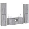vidaXL Juego de muebles de ba&ntilde;o 5 uds. Sonoma gris 33 x 34,5 x 160 cm