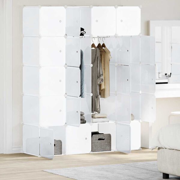 vidaXL Organizador de cubos almacenamiento 20 cubos varillas colgar PP