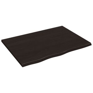 vidaXL Estante de pared madera roble tratada marr&oacute;n oscuro 80x60x2 cm