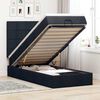 vidaXL Cama otomana con colch&oacute;n negra 90x200 cm tela