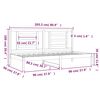 vidaXL Sofá cama sin colchón madera maciza de pino 90x200 cm