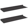 vidaXL Estante flotante 2 uds. Negro 60 x 18 x 2,5 cm Acero