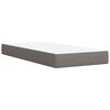 vidaXL Cama box spring con colch&oacute;n tela gris taupe 90x200 cm
