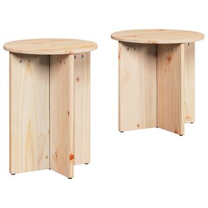 vidaXL Mesa de Caf&eacute; 2 pcs Natural