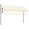 vidaXL Toldo retr&aacute;ctil de tela y acero crema 400x150 cm