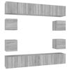 vidaXL Set de muebles para TV 10 pzas madera contrachapada gris Sonoma
