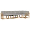 vidaXL Conjunto de sof&aacute;s de exterior 6 uds. Blanco y Gris Claro