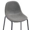 vidaXL Juego de mesa alta y taburetes 5 piezas tela gris topo