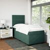 vidaXL Cama box spring con colch&oacute;n terciopelo verde oscuro 90x200 cm