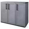 vidaXL Armario de almacenaje de jard&iacute;n PP gris y negro 102x37x84 cm
