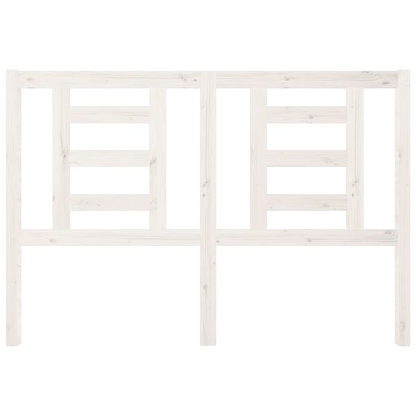 vidaXL Cabecero de cama madera maciza de pino blanco 146x4x100 cm