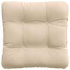 vidaXL Cojines para asiento 4 pcs Crema 45 x 45 cm Tela de microfibra
