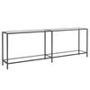 vidaXL Mesa consola vidrio templado transparente 220x35x75,5 cm