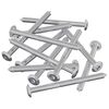 vidaXL Tornillos de Muebles 12 uds. Plateado M6 x 85 mm Acero