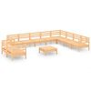 vidaXL Juego de muebles de jard&iacute;n 11 piezas madera maciza de pino