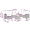 vidaXL Set de sof&aacute;s de jard&iacute;n y cojines 8 piezas rat&aacute;n sint&eacute;tico beige