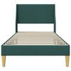 vidaXL Estructura de cama con cabecera Verde oscuro 100 x 200 cm tela