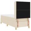 vidaXL Cama tipo Box Spring con colch&oacute;n Crema 80 x 200 cm tela