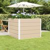 vidaXL Jardinera Marfil 100 x 100 x 75 cm Acero