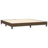 vidaXL Cama box spring con colch&oacute;n tela marr&oacute;n oscuro 200x200 cm
