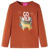 Camiseta infantil de manga larga color co&ntilde;ac 140