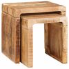 vidaXL Mesas Nido 2 uds. Marr&oacute;n 46 x 40 x 46 cm Madera de mango maciza
