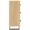 vidaXL Aparador madera contrachapada color roble Sonoma 34,5x34x90 cm