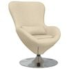 vidaXL Sill&oacute;n huevo Crema 63 x 73 x 90 cm tela
