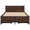 vidaXL Cama con cajones madera de ingeniería marrón roble 100x200 cm