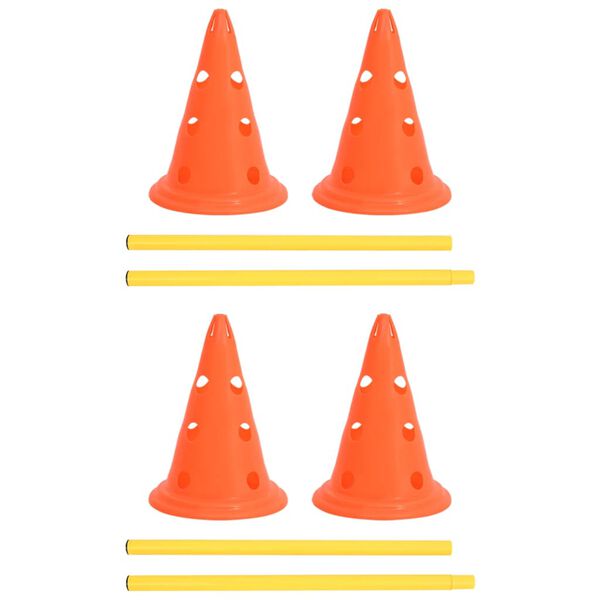vidaXL Juego de obst&aacute;culos para perros naranja y amarillo
