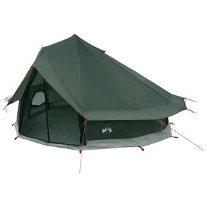 vidaXL Carpa Tipi Verde militar 700 x 700 x 395 cm Poli&eacute;ster y Acero