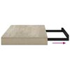 vidaXL Estante flotante de pared MDF color roble 40x23x3,8 cm