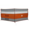 vidaXL Cortaviento de camping impermeable gris naranja 340x130 cm